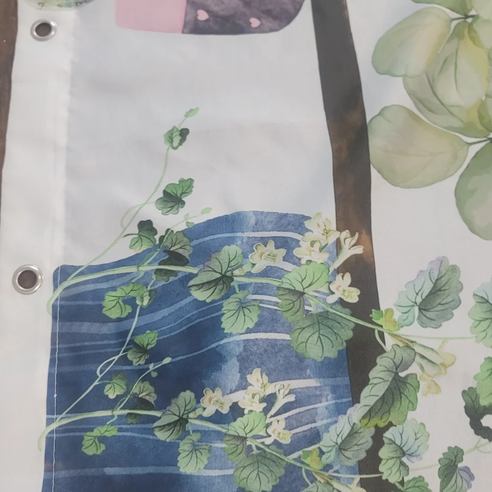 Colorful Plant Print Tapestry